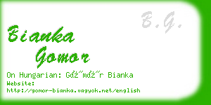 bianka gomor business card